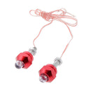 2x Red Motorcycle Bolt Head Tail Rear Warning LED Light Strobe Flashing