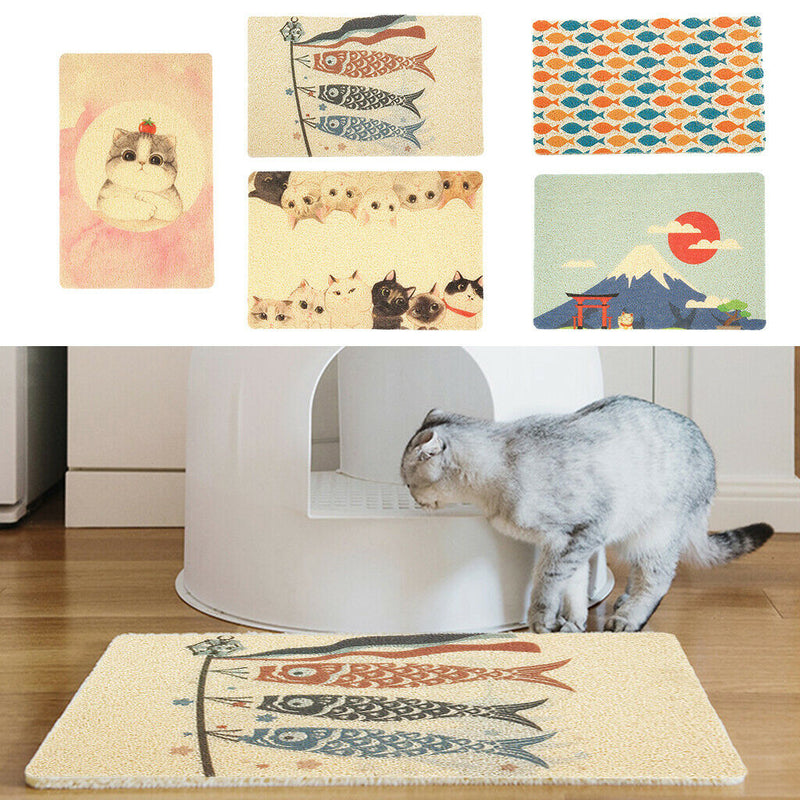 Pet Cat Litter Box Mat Pet Cage Sleeping Carpet For Cat Dog  Fish Flag