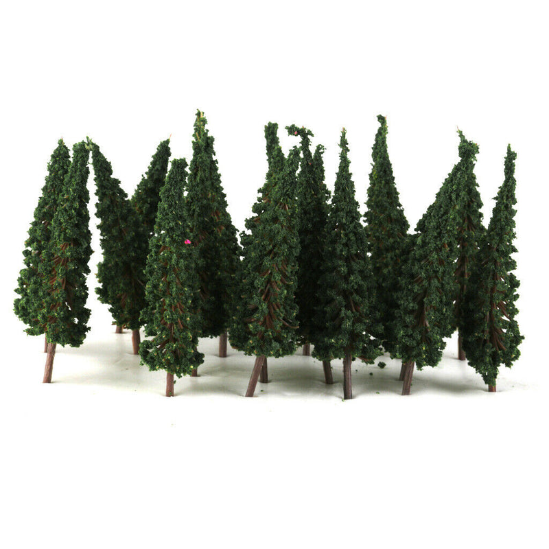 100x Green Pagoda Trees 1/100 6.5cm / 2.56inch Models for