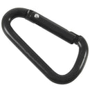 Camping D Shape Metal Carabiner Spring Loaded Clips Hook 100 Black Y1S2