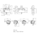 5-18V 6mm Hose Barb End Water flow Sensor 75-570ml/min For Hot Water Heate Gw