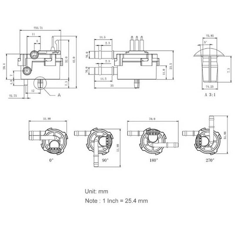 5-18V 6mm Hose Barb End Water flow Sensor 75-570ml/min For Hot Water Heate Gw