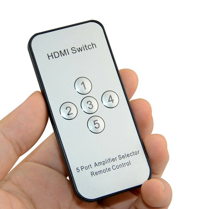 5 Port way hub/splitter/switcher HDMI Switch 5x1 5 in 1 out Remote PC PS4 to TV