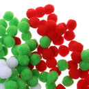 200x Christmas Fluffy Felt Balls Pom Pom Crafting DIY Christmas Decoration