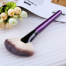 Pro 1pc Makeup Large Fan Brush Powder Blush Beauty Cosmetic(Purple)