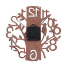 Creative Tree Shaped Wooden Wall Clock House Living Room Decoration I2K3