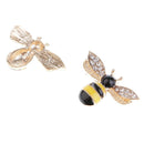 10Pcs Mixed Alloy Bee Rhinestone Embellishment Decorative Flatback Buttons 25mm