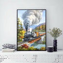 5D DIY Full Drill Diamond Painting Train Cross Stitch Embroidery Mosaic Kit