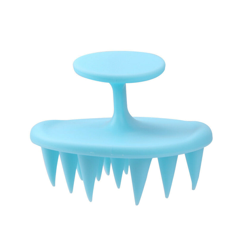 Pointed Tip Silicone Scalp Shampoo Massage Brush Head Acupoint Comb (Green)