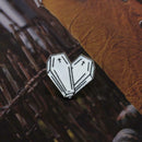 White Love Heart Brooch Cross Pins Alloy Badge Backpack Jacket Decor Gift A