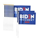 10Pcs Biden 2020  Small Flags US Banners Car Decor Polyster Flags