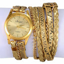 Duoya Quartz Watches Women Ladies Dress Bracelet Wristwatch Woven Bracelet