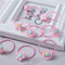 20pcs Cartoon Cute Elastic Hair Bands Kids Girls Rubber Bands (Pink) A