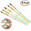 5pcs Nail Art Brushes Set UV Gel Acrylic Tips Polish Beauty Manicure Pen Tool S5