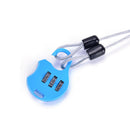 Cycling Sport Security Loop 2m Cable Lock Bicycle Scooter Lock with codedLock LJ