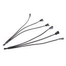 2pcs 4Pin PWM to 3x 3pin/4Pin Fan Splitter Power Cable Sleeved Braided Cord