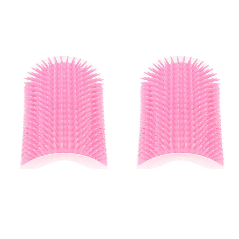 2pcs Cats Brush Corner Cat Massage Self Groomer Comb Brush Pink Cat Product