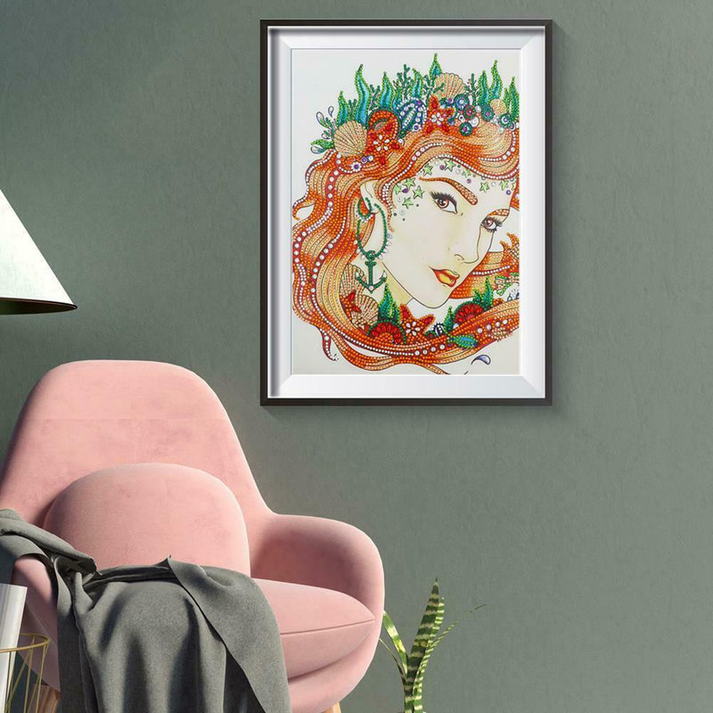5D DIY Special Shaped Diamond Painting Beauty Cross Stitch Mosaic Kit Decor