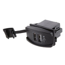 Waterproof Blue LED 12V-24V Motorcycle Car 2-USB Power Charger Rocker Switch