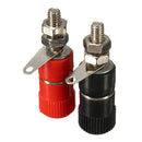 10pcs 4mm Banana Socket Binding Post Nut Plug Jack Male Connector Red and Black