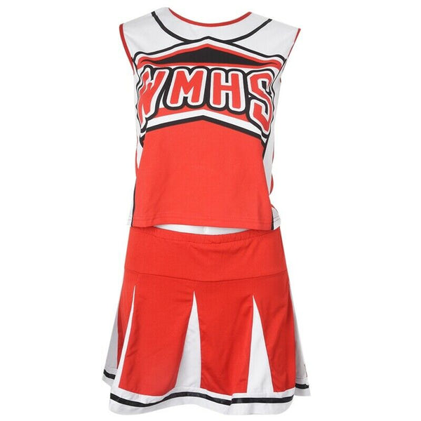 Tank top Petticoat Pom Pom-pom cheerleader cheer leaders L (38-40) 2 piece  U8K5