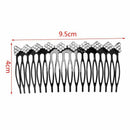 Plastic Decorative Comb Women Lady Rhinestone Hair Clip Comb Slide Hair Cli G8T6