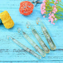 4pcs Transparent Plastic Handle Crochet Hooks Sweater Knitting Needles Set