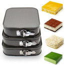 3Pcs/Set 8/9/10 Inches Square Carbon Steel Non Stick Spring Form Cake Bakin