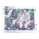 Diamond Embroidery DIY Diamond Painting White Tiger Family Cross Stitch