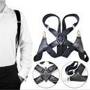 Suspenders Men Wide Adjustable Four Clip-on X- Back Elastic Braces Suspend OZ