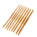 8 Sets 13.5cm Double Head Soft Aluminum Grip Handle Metal Crochet Hook Hand