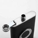 Stainless Steel 8 oz Hip Flask Built-in Collapsible 2 Oz Shot Glass Flask F