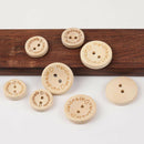 Pack of 150 Pcs Wooden Sewing Button 2 Holes Round Flatback Wood Buckle Clothing