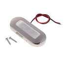 316 Stainless Steel LED Oblong Marine  Courtesy Lights, 12V, Waterproof, Blue