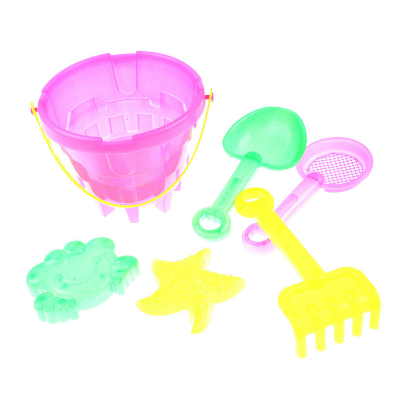 5pcs Kid Outdoor Beach Sand Tools Toys Bucket Shovel Set  Baby Play sand T Hn