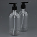 2x 500ml Plastic Pump Bottle Lotion Shampoo Liquid Travel Containers Refillable