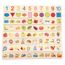 Infant Kids Wooden Matching Grouping Toys 8 Catagories Early Development