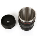 Best Camera Lens Thermos Stainless Steel Cup/ Mug for Coffee or Tea Black P2J3