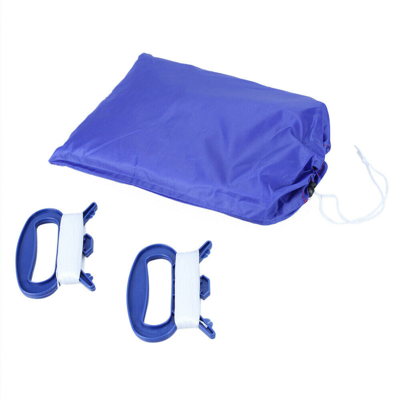 Dual Line Stunt Parafoil Parachute Rainbow Sports Beach Kite (Blue)