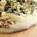 Christmas Tree Skirt ,1pc White Carpet Christmas Tree Skirt Base Floor Mat