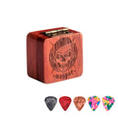 5pcs Rosewood Thumb Picks + Wooden Picks Storage Box for Ukulele Electric Guitar