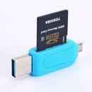 1Pcs Micro USB+USB 2.0 OTG Adapter SD T-Flash Memory Card Reader for Smartphone