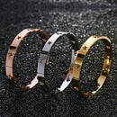Punk Titanium Stainless Steel Stars Bangle for Women No Fading Hollow Penta