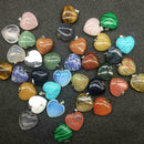 Worry Heart Pocket Stone Palm Crystal Love Carved Puff Healing Balancing B6T8