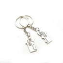 2 X Couple Keyring House Shape Personalized Souvenirs Metal Couple Keychain FT