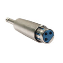 2x XLR 3 Pin Female Socket To Mono Male 6.3mm Plug Jack Convertor Adapt VOR