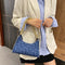 Casual Printed Women Handbag Totes PU Chain Underarm Shoulder Bags (Blue) A