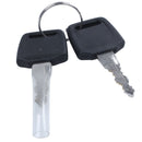 Universal Motorcycle Motorbike Bike Helmet Lock Hanger Hook & 2 Keys Set Bl