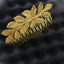 1x Women Hair Clips Hair Comb Hairpin Alloy Leaves Elegant Headband JS