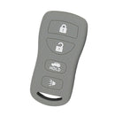 Car Key Fob Protector Case Cover 4 Buttons Key Shell for   Gray